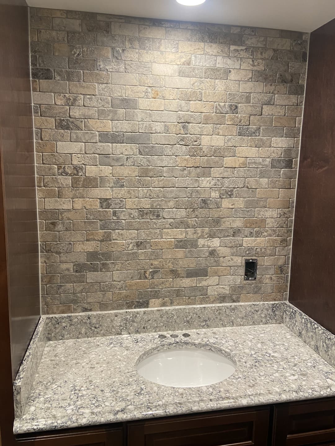 custom luxury sink tile backsplash